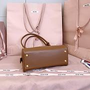 Okify MiuMiu Beau Small Leather Bag Brown 5BB192 23x11.5x10cm - 2