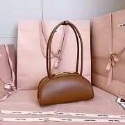 Okify MiuMiu Beau Small Leather Bag Brown 5BB192 23x11.5x10cm - 4