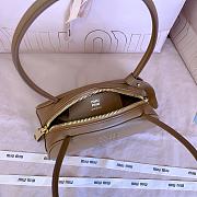 Okify MiuMiu Beau Small Leather Bag Brown 5BB192 23x11.5x10cm - 6