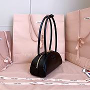 Okify MiuMiu Beau Small Leather Bag Black 5BB192 23x11.5x10cm - 5