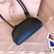Okify MiuMiu Beau Small Leather Bag Black 5BB192 23x11.5x10cm - 3