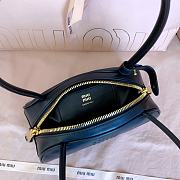 Okify MiuMiu Beau Small Leather Bag Black 5BB192 23x11.5x10cm - 2