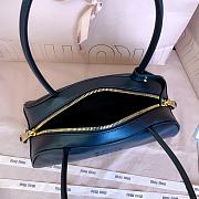 Okify MiuMiu Beau Medium Leather Bag Black 5BB193 30x13.5x13cm - 4