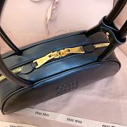 Okify MiuMiu Beau Medium Leather Bag Black 5BB193 30x13.5x13cm - 2