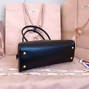 Okify MiuMiu Beau Medium Leather Bag Black 5BB193 30x13.5x13cm - 3