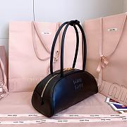 Okify MiuMiu Beau Medium Leather Bag Black 5BB193 30x13.5x13cm - 5