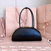Okify MiuMiu Beau Medium Leather Bag Black 5BB193 30x13.5x13cm - 6