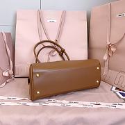 Okify MiuMiu Beau Medium Leather Bag Brown 5BB193 30x13.5x13cm - 6