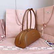 Okify MiuMiu Beau Medium Leather Bag Brown 5BB193 30x13.5x13cm - 5