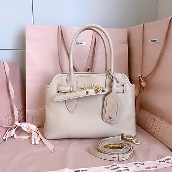 Okify MiuMiu Adventure Bag Cream White 5BA292 30x22x10 cm.
