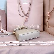 Okify MiuMiu Nappa Leather Pouch Cream White 19x17x4.5cm 5NR461 - 6