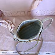 Okify MiuMiu Nappa Leather Pouch Cream White 19x17x4.5cm 5NR461 - 3