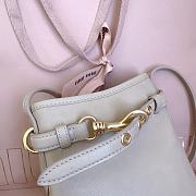 Okify MiuMiu Nappa Leather Pouch Cream White 19x17x4.5cm 5NR461 - 2