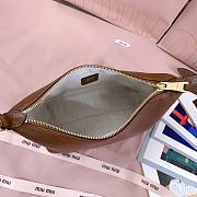 Okify MiuMiu Brown Nappa Leather Pouch 19x14x10cm 5NE841 - 3
