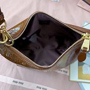 Okify MiuMiu Brown Patent Leather Pouch 5NE841 19x14x10cm - 4
