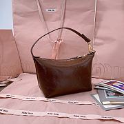 Okify MiuMiu Brown Patent Leather Pouch 5NE841 19x14x10cm - 6