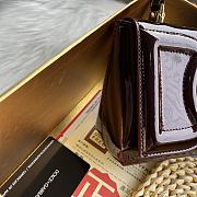 Okify Dolce & Gabbana DG Logo Bag Dark Wine Red Patent 17.5x13.5x6.5cm - 6