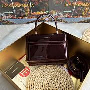 Okify Dolce & Gabbana DG Logo Bag Dark Wine Red Patent 17.5x13.5x6.5cm - 3