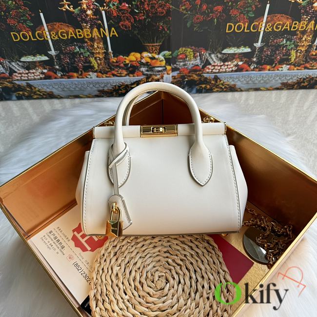 Okify Dolce & Gabbana Mini Marlene Day Bag White 19x13.5x7cm - 1