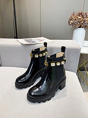 Okify Gucci Black Boots With Diamonds - 1