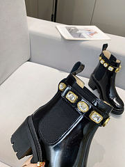 Okify Gucci Black Boots With Diamonds - 2