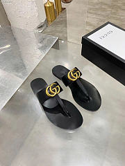 Okify Gucci Black Women Slides With Black T-strap - 1