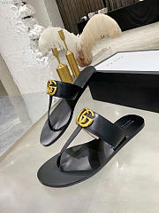Okify Gucci Black Women Slides With Black T-strap - 6