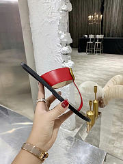 Okify Gucci Black Women Slides With Red T-strap - 4