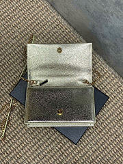 Okify YSL Kate Medium Bag Silver With Gold Tassel 19x12.5x3.5cm - 3