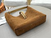 Okify Chloe Large Marcie Hobo Bag Brown Suede 36x29x10cm - 4