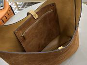 Okify Chloe Large Marcie Hobo Bag Brown Suede 36x29x10cm - 6