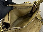 Okify Chloe Marcie Saddle Medium Bag Camel Suede 30x23x10cm - 2