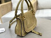 Okify Chloe Marcie Saddle Medium Bag Camel Suede 30x23x10cm - 4