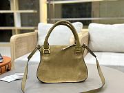 Okify Chloe Marcie Saddle Medium Bag Camel Suede 30x23x10cm - 3