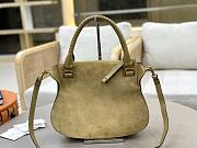 Okify Chloe Marcie Saddle Large Bag Camel Suede 36x28x12cm - 2