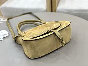 Okify Chloe Marcie Saddle Large Bag Camel Suede 36x28x12cm - 3