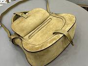 Okify Chloe Marcie Saddle Large Bag Camel Suede 36x28x12cm - 4