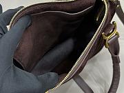 Okify Chloe Marcie Saddle Medium Bag Dark Burgundy Suede 30x23x10cm - 2