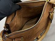 Okify Chloe Marcie Saddle Large Bag Brown Suede 36x28x12cm - 4