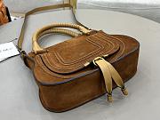 Okify Chloe Marcie Saddle Medium Bag Brown Suede 30x23x10cm - 5