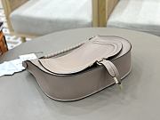 Okify Chloe Marcie Shoulder Bag Gray Soft Leather 37x25x9.5cm - 2