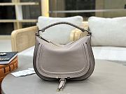 Okify Chloe Marcie Shoulder Bag Gray Soft Leather 37x25x9.5cm - 1