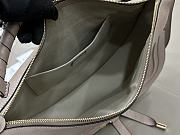 Okify Chloe Marcie Shoulder Bag Gray Soft Leather 37x25x9.5cm - 6