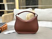 Okify Chloe Marcie Shoulder Bag Brown Caramel Soft Leather 37x25x9.5cm - 6