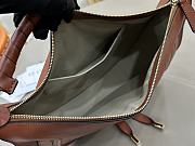 Okify Chloe Marcie Shoulder Bag Brown Caramel Soft Leather 37x25x9.5cm - 4