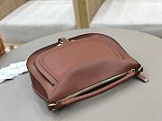 Okify Chloe Marcie Shoulder Bag Brown Caramel Soft Leather 37x25x9.5cm - 3
