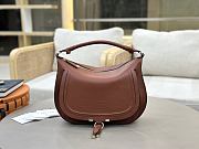 Okify Chloe Marcie Shoulder Bag Brown Caramel Soft Leather 37x25x9.5cm - 1