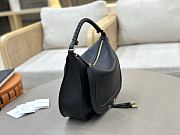 Okify Chloe Marcie Shoulder Bag Black Soft Leather 37x25x9.5cm - 6