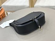 Okify Chloe Marcie Shoulder Bag Black Soft Leather 37x25x9.5cm - 5