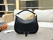 Okify Chloe Marcie Shoulder Bag Black Soft Leather 37x25x9.5cm - 1